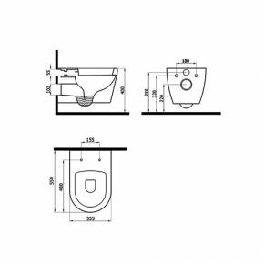 Konzolna šolja IDEA - dimenzije  » Kliknite za uvecanje ->