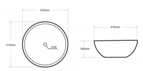 Nadgradni lavabo RAISE dimenzije
dimenzije ( 41 x 41 x 14 cm)  » Kliknite za uvecanje ->
