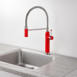 Elasticna gibljiva baterija za sudoperu sth CALDO FREDDO CRVENA-HROM - Slika 2