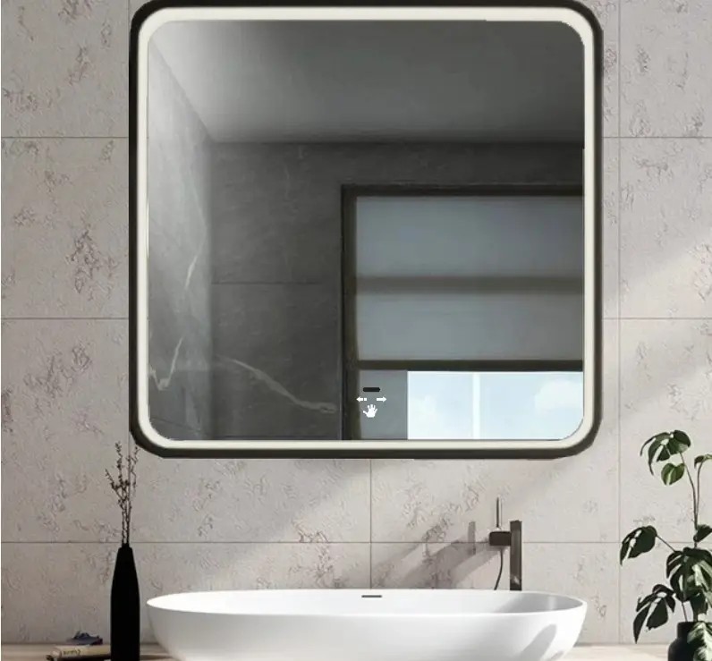 Ogledalo AURA 60 DELTA (60x65) crno