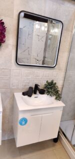 Ogledalo AURA 60 DELTA (60x65) crno sa senzorom pokreta