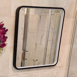 Ogledalo AURA 60 DELTA (60x65) crno sa senzorom pokreta