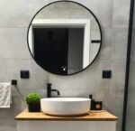 Ogledalo AURA fi 60 DELTA (fi 60) crno