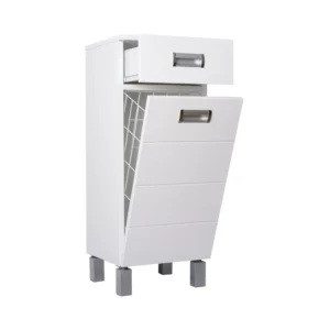 Poluvertikala ormarić za kupatilo S sa jednom fiokom i korpom za veš