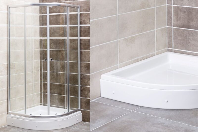 Tuš kada polukružna - ugaona STEP 1