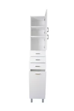 Vertikala ormarić za kupatilo sa korpom za veš