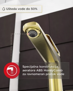 Baterija za lavabo CALDO FREDDO ZLATNA