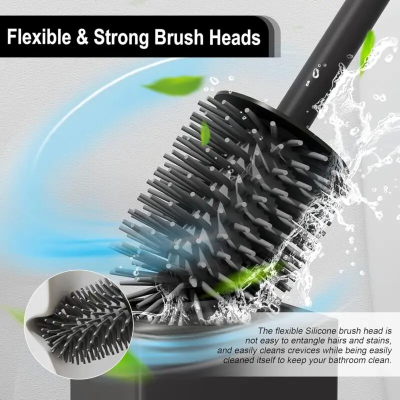 Četka za wc CRNA MAT OKRUGLA