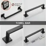 Držač peškira šipka MAT CRNI