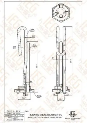Grejač za bojler 5/4 za 10 Litara NM 13B077