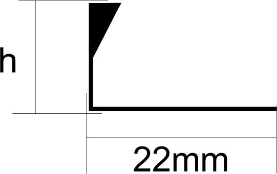 AL lajsna L MAT hrom 12mm x 2,7m