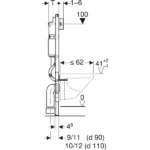 Komplet ugradni vodokotlić DUOFIX-Geberit + set za montzu + Hrom taster DELTA 50