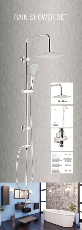 Konzola tuša komplet 200 x 200 set
