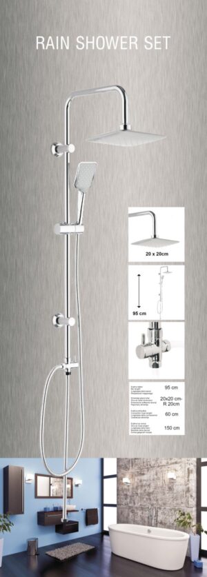 Konzola tuša komplet 200 x 200 set
