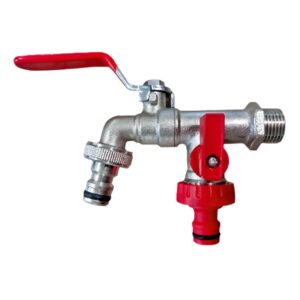 Kuglična slavina DUPLA 12x34x34” CALDO FREDDO sa nastavkom