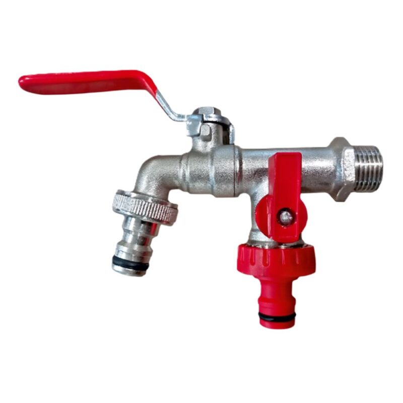 Kuglična slavina DUPLA 12x34x34” CALDO FREDDO sa nastavkom