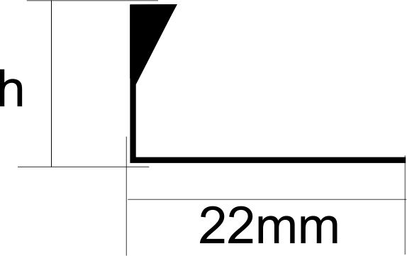 AL lajsna L CRNA MAT 10mm x 2,7m