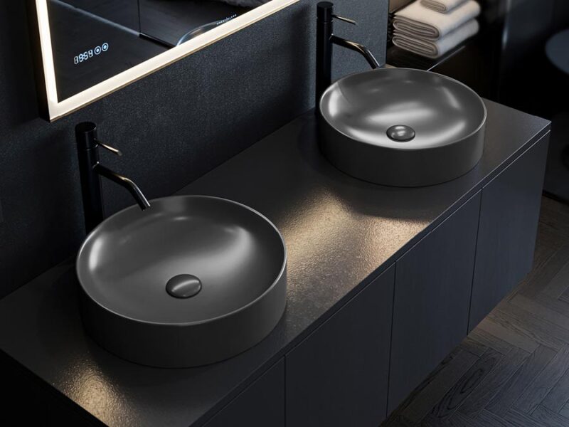 Lavabo LUCENTE MAT CRNI