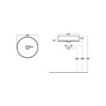 Lavabo LUCENTE MAT CRNI