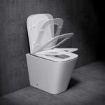 Podna-Konzolna šolja KVADRO-54cm (Rimless) komplet sa daskom