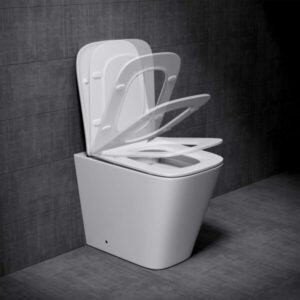 Podna-Konzolna šolja KVADRO-54cm (Rimless) komplet sa daskom