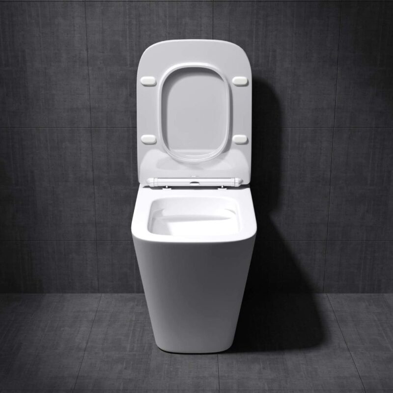 Podna-Konzolna šolja KVADRO-54cm (Rimless) komplet sa daskom