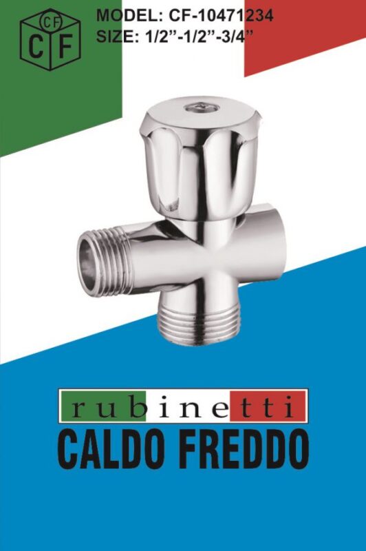 Slavina za veš mašinu 1/2' x 1/2' x3/4' PROLAZNA (krstak za slavine)