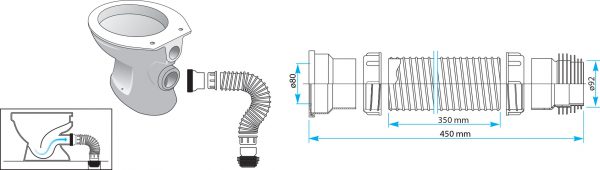 TEXO FLEKSIBILNA VEZA ZA BALTIK L=350mm S00008