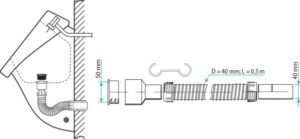 TEXO FLEKSIBILNI SIFONI ZA PISOAR S00029