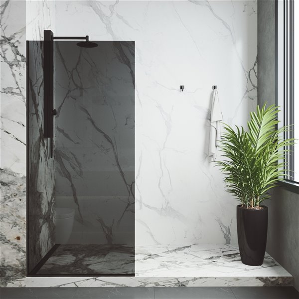 Tuš paravan WALK IN 90 x 200cm 8mm CRNI MATT profil