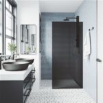 Tuš paravan WALK IN 90 x 200cm 8mm CRNI MATT profil