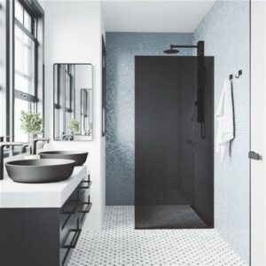 Tuš paravan WALK IN 90 x 200cm 8mm CRNI MATT profil