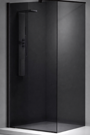 Tuš paravan WALK IN 90 x 200cm 8mm CRNI MATT profil