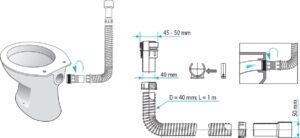 V&G FLEKSIBILNA WC VEZA L=1.5 m S03010