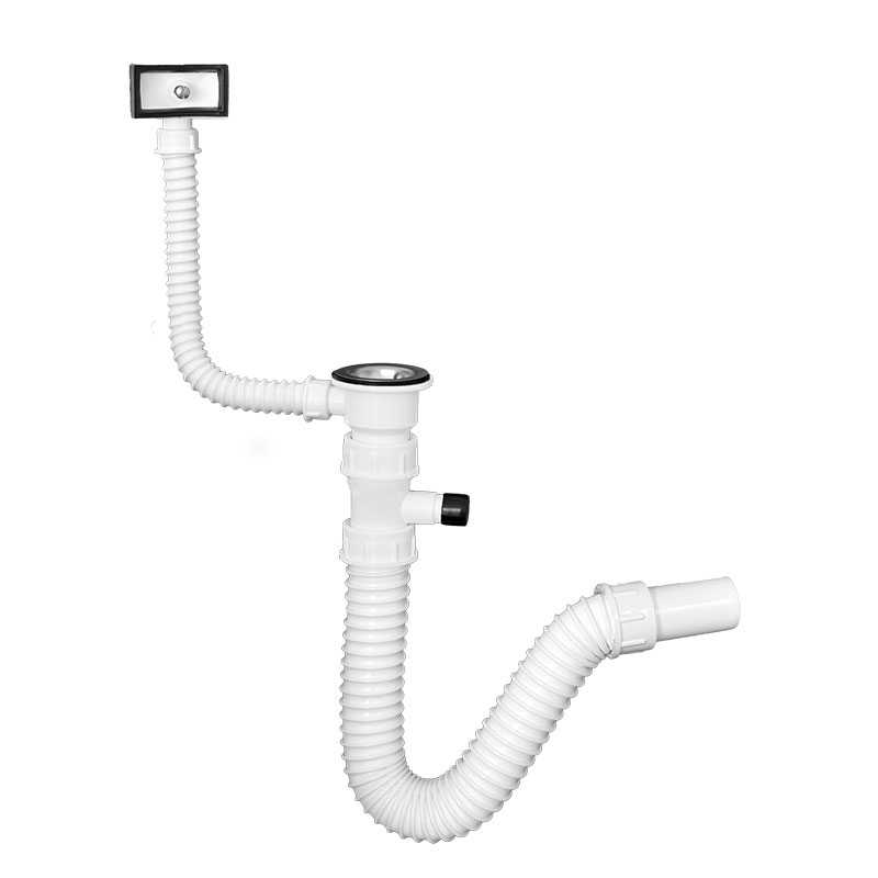 V&G FLEKSIBILNI SIFON ZA SUDOPERU 1/1 sa prelivom i priključkom S00032